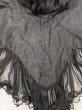 1890s Black Chiffon Trimmed Capelet