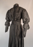 1890s Black Taffeta Bodice