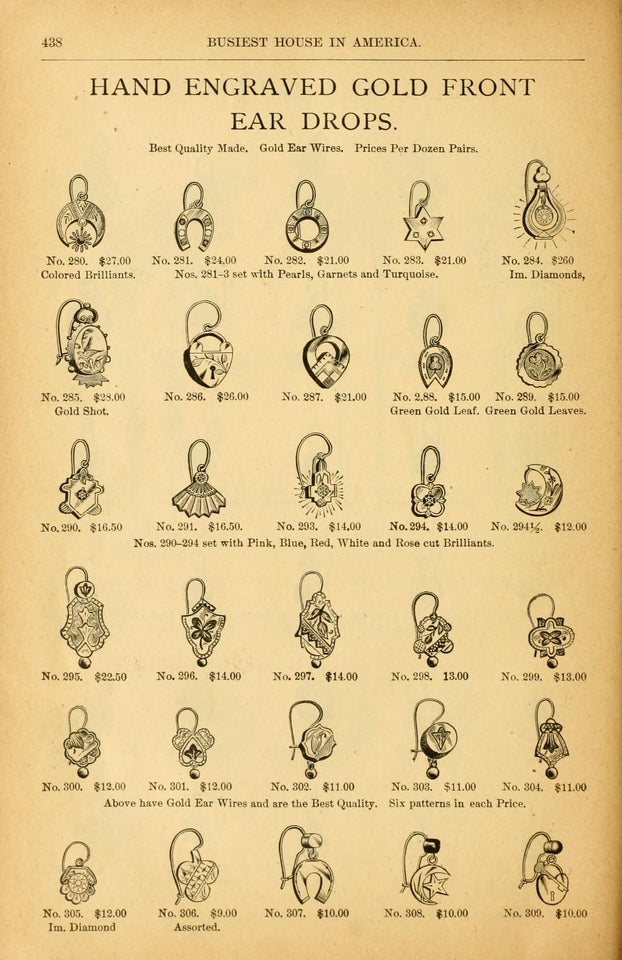 Victorian Gold Filled Ear Drops