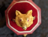 Victorian 19k Gold Fox on 14k Band