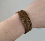 Victorian Hairwork Bracelet | 12k Gold Clasp