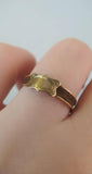 Victorian 14k Gold Mourning Ring | Plaited Hair