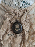 Victorian Taille d'Epargne Vulcanite Locket