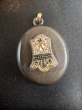 Victorian Taille d'Epargne Vulcanite Locket