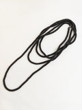 1910s-1920s Long French Jet Seed Bead Rope Necklace