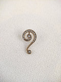 Art Nouveau 10k Gold Question Mark Pin