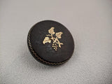Victorian Pique Mourning Brooch | Grape Motif