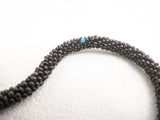 1910s-1920s Long French Jet Seed Bead Rope Necklace