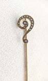 Art Nouveau 10k Gold Question Mark Pin