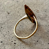 RESERVED | c. 1900s 12k Gold Emerald + Diamond Ring