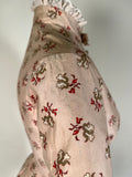 c. 1880s Cotton Sateen Printed Bodice