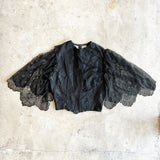 c. 1890s Black Lace Bodice