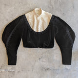 c. 1900s Black Velvet Bodice